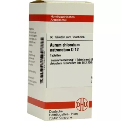 AURUM CHLORATUM NATRONATUM D 12 tabletter, 80 kapsler