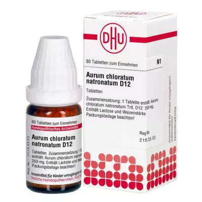AURUM CHLORATUM NATRONATUM D 12 tabletter, 80 kapsler