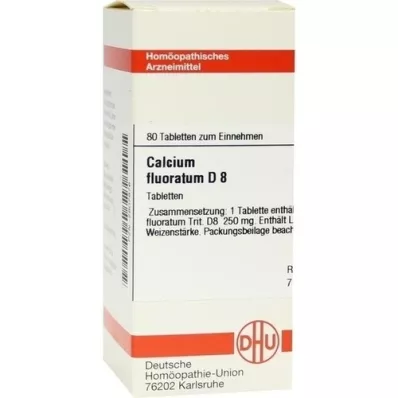 CALCIUM FLUORATUM D 8 tabletter, 80 kapsler