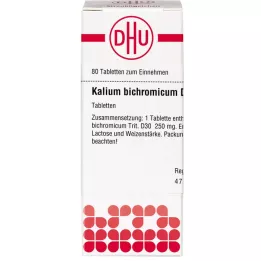 KALIUM BICHROMICUM D 30 tabletter, 80 kapsler