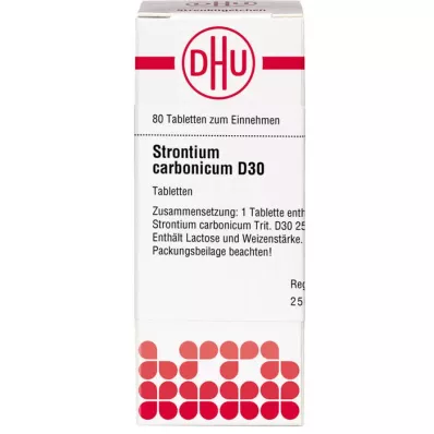 STRONTIUM CARBONICUM D 30 tabletter, 80 kapsler