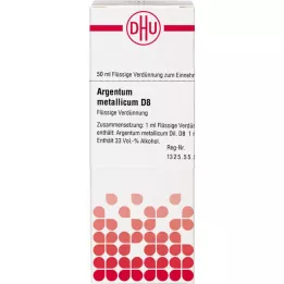 ARGENTUM METALLICUM D 8 fortynding, 50 ml