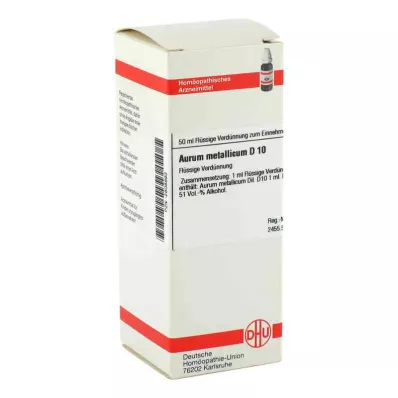 AURUM METALLICUM D 10 fortynding, 50 ml