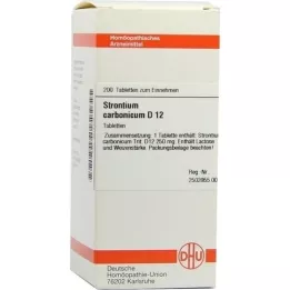 STRONTIUM CARBONICUM D 12 tabletter, 200 kapsler