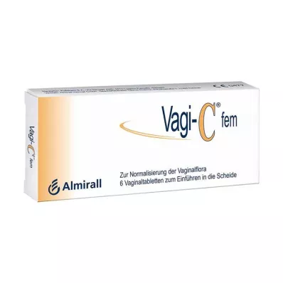 VAGI C Fem vaginaltabletter, 6 stk
