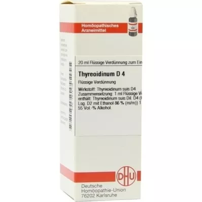 THYREOIDINUM D 4 fortynding, 20 ml
