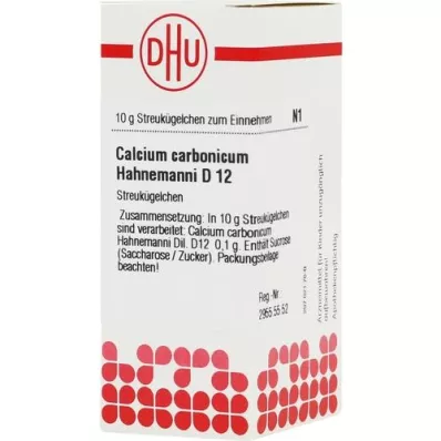 CALCIUM CARBONICUM Hahnemanni D 12 kugler, 10 g