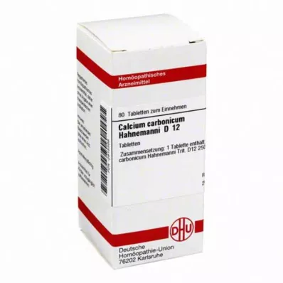 CALCIUM CARBONICUM Hahnemanni D 12 Tabletter, 80 stk