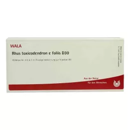 RHUS TOXICODENDRON E foliis D 30 ampuller, 10X1 ml