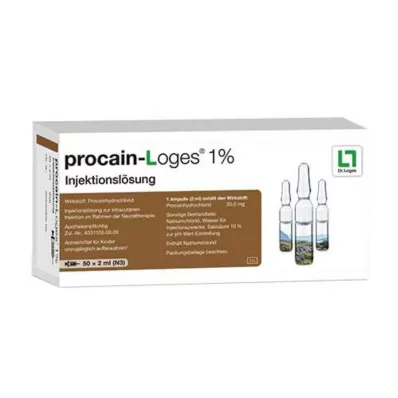 PROCAIN-Loges 1% opløsning til injektionsampuller, 50X2 ml