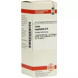 CARBO VEGETABILIS D 6 fortynding, 20 ml