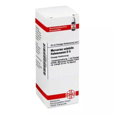 MERCURIUS SOLUBILIS Hahnemanni D 6 Fortynding, 20 ml