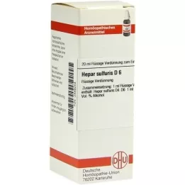 HEPAR SULFURIS D 6 fortynding, 20 ml