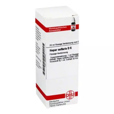 HEPAR SULFURIS D 6 fortynding, 20 ml