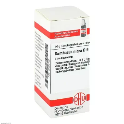 SAMBUCUS NIGRA D 6 kugler, 10 g