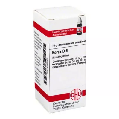 BORAX D 6 kugler, 10 g