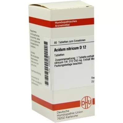 ACIDUM NITRICUM D 12 tabletter, 80 kapsler