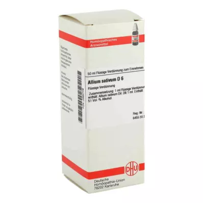 ALLIUM SATIVUM D 6 fortynding, 50 ml