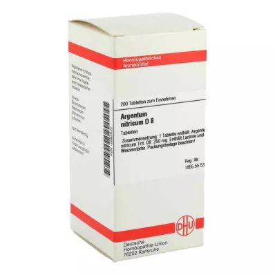 ARGENTUM NITRICUM D 8 tabletter, 200 kapsler