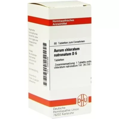 AURUM CHLORATUM NATRONATUM D 6 tabletter, 80 kapsler