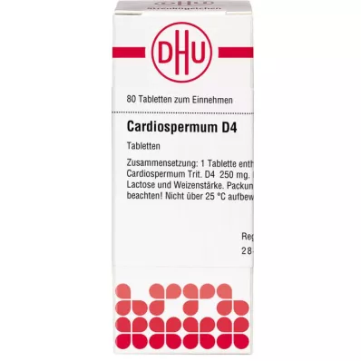 CARDIOSPERMUM D 4 tabletter, 80 kapsler