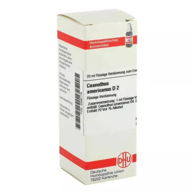 CEANOTHUS AMERICANUS D 2 fortynding, 20 ml CEANOTHUS AMERICANUS D 2 fortynding, 20 ml