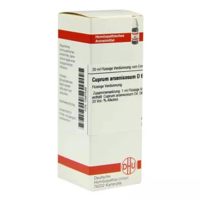 CUPRUM ARSENICOSUM D 6 fortynding, 20 ml