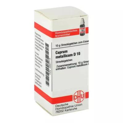 CUPRUM METALLICUM D 10 kugler, 10 g