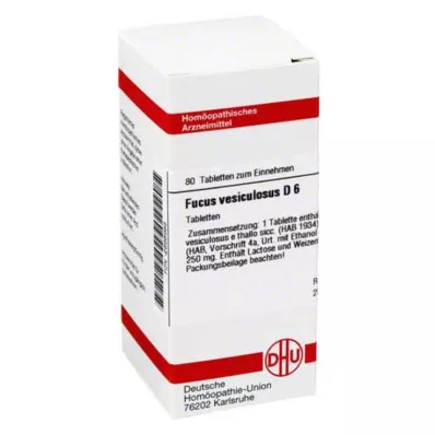 FUCUS VESICULOSUS D 6 tabletter, 80 kapsler
