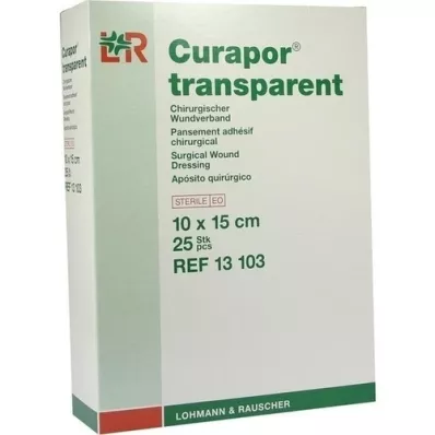 CURAPOR Sårforbinding steril transparent 10x15 cm, 25 stk