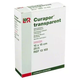 CURAPOR Sårforbinding steril transparent 10x15 cm, 25 stk