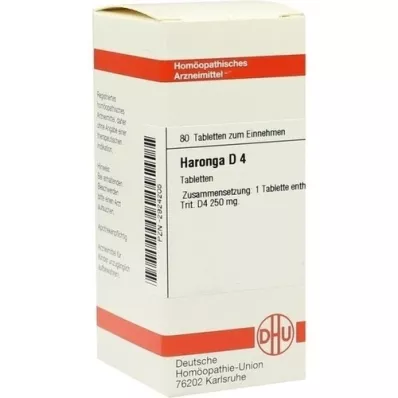 HARONGA D 4 tabletter, 80 kapsler