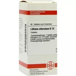 LITHIUM CHLORATUM D 12 tabletter, 80 kapsler