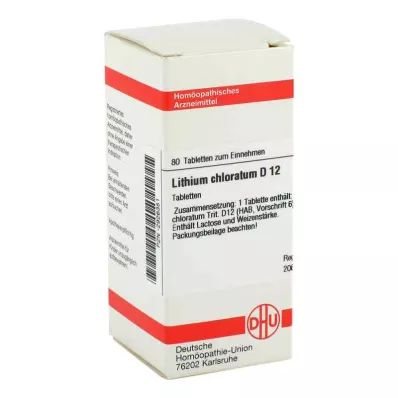 LITHIUM CHLORATUM D 12 tabletter, 80 kapsler
