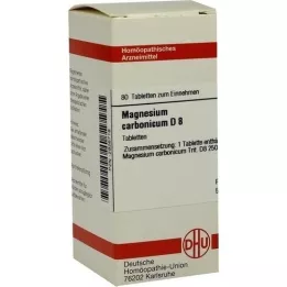 MAGNESIUM CARBONICUM D 8 tabletter, 80 kapsler