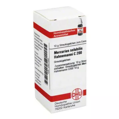 MERCURIUS SOLUBILIS Hahnemanni C 200 kugler, 10 g