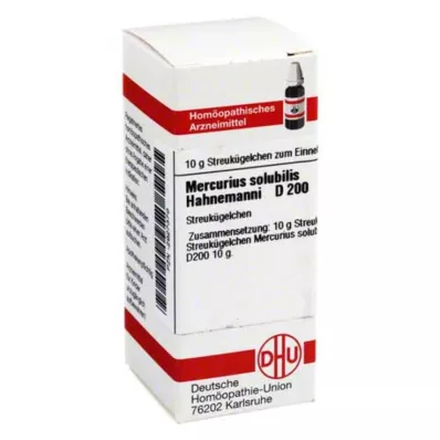 MERCURIUS SOLUBILIS Hahnemanni D 200 kugler, 10 g