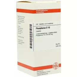 PHOSPHORUS D 10 tabletter, 200 kapsler