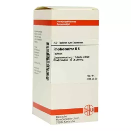 RHODODENDRON D 6 tabletter, 200 kapsler