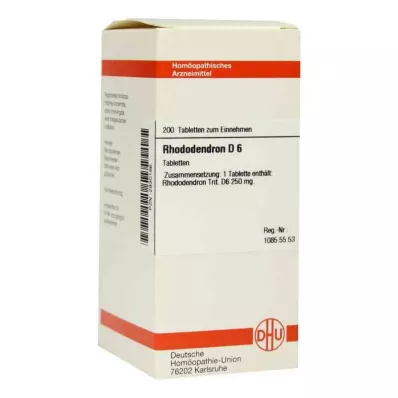 RHODODENDRON D 6 tabletter, 200 kapsler
