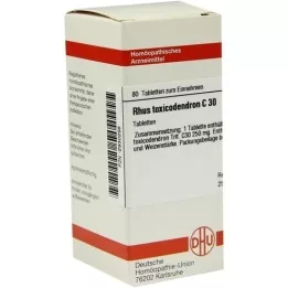 RHUS TOXICODENDRON C 30 Tabletter, 80 Kapsler