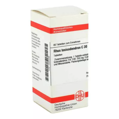 RHUS TOXICODENDRON C 30 Tabletter, 80 Kapsler