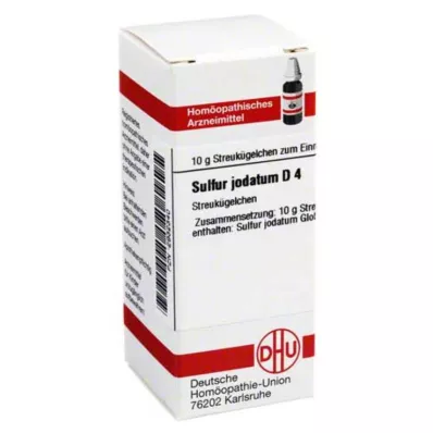SULFUR JODATUM D 4 kugler, 10 g