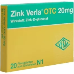 ZINK VERLA OTC 20 mg filmovertrukne tabletter, 20 stk