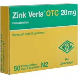 ZINK VERLA OTC 20 mg filmovertrukne tabletter, 50 stk