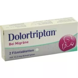 DOLORTRIPTAN til migræne Filmovertrukne tabletter, 2 stk