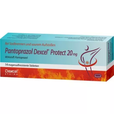 PANTOPRAZOL Dexcel Protect 20 mg enterotablet, 14 stk