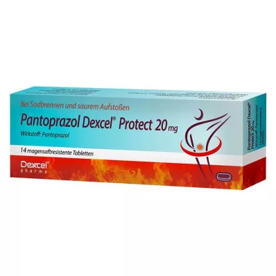 PANTOPRAZOL Dexcel Protect 20 mg enterotablet, 14 stk PANTOPRAZOL Dexcel Protect 20 mg enterotablet, 14 stk