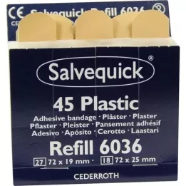 SALVEQUICK Gipsbånd vandtæt refill 6036, 45 stk