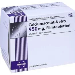 CALCIUMACETAT NEFRO 950 mg filmovertrukne tabletter, 100 stk